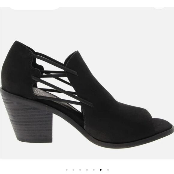 Eileen Fisher Vero Couio Alfie nubuck suede  block heels in black Size 11 NWT - Picture 1 of 8